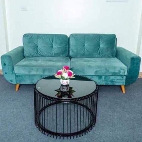Băng sofa tiếp khách màu xanh biển mới 99%