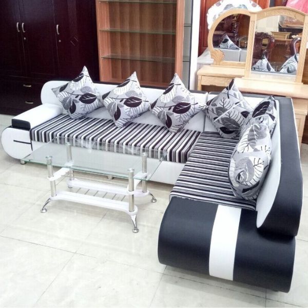 Bộ sofa góc L gia đình bọc lót nỉ cao cấp mới 99%