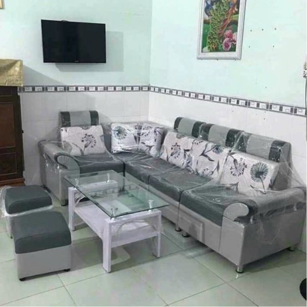 Thanh lý bộ sofa góc L gia đình bọc nỉ mới 100%