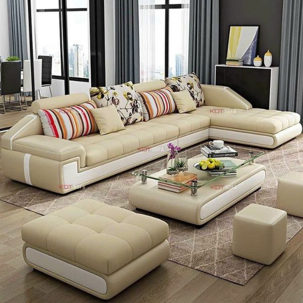 Bộ sofa góc L hàn quốc bọc nỉ mới 100%
