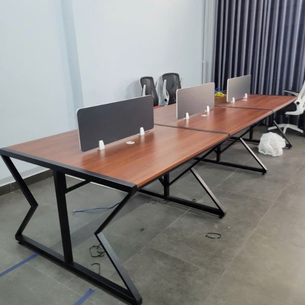 Bàn làm việc cụm văn phòng 6 chỗ MDF mới 95%