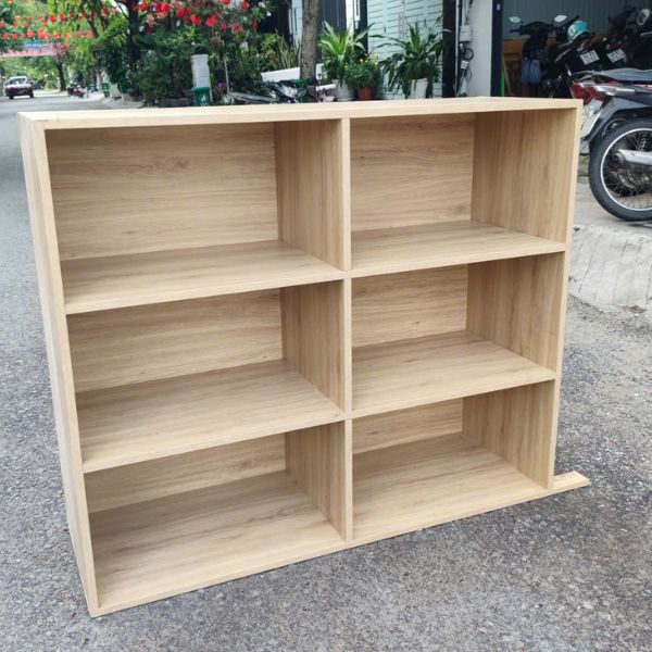 Kệ sách gỗ công nghiệp, kệ gỗ treo tường như mới
