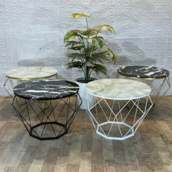 Bàn trà sofa kim cương mặt kính cường lực cao cấp (2 mẫu)