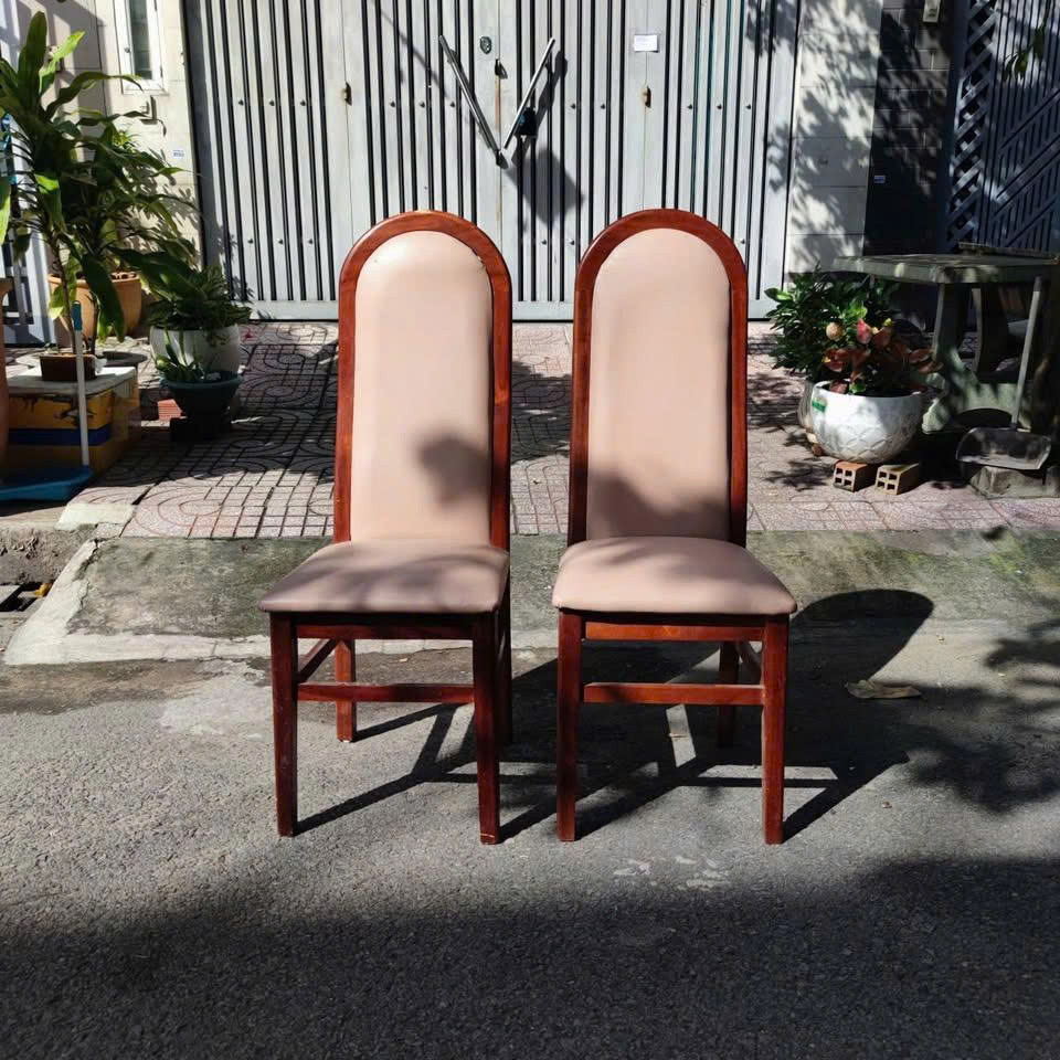 Ghế dựa gỗ tự nhiên bọc da cũ giá rẻ