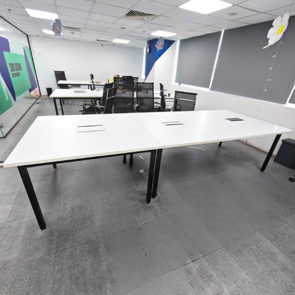 Bàn họp văn phòng 3m6x1m2 chân sắt dày dặn