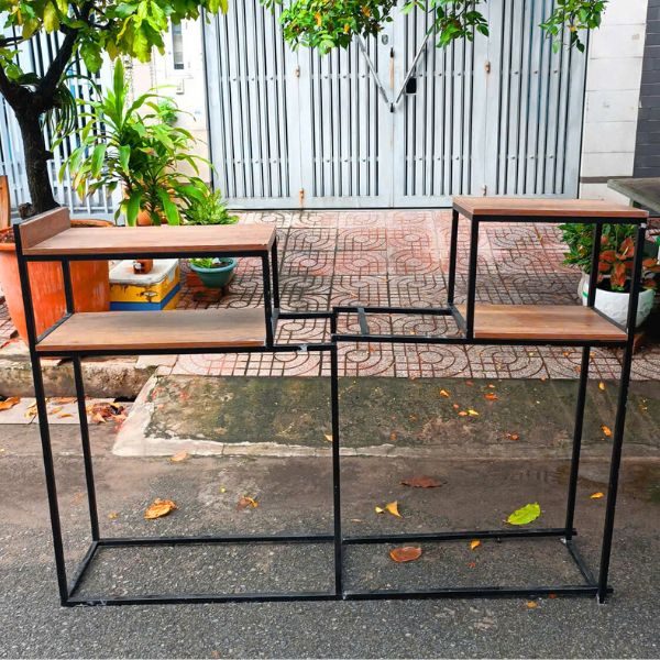 Kệ sắt trang trí kiểu console hiện đại mới 90%