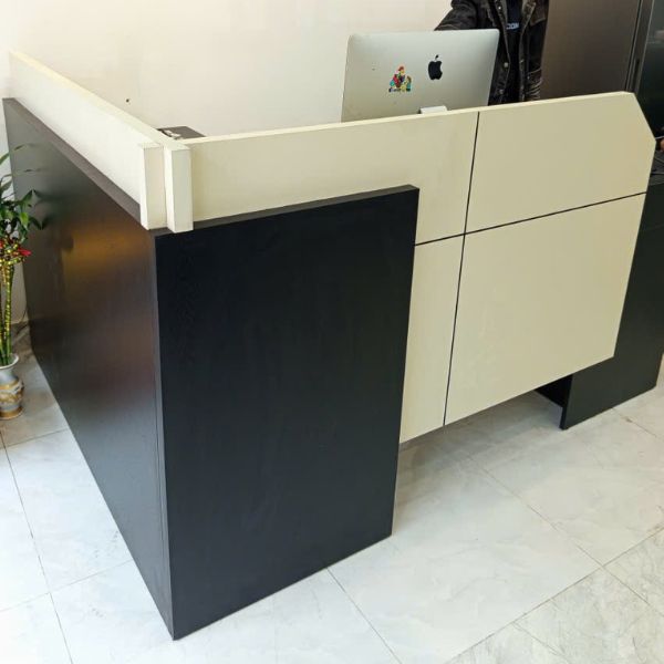 Quầy tiếp tân spa gỗ MDF chữ L hiện đại giá tốt