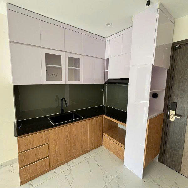 Bộ tủ bếp gỗ công nghiệp cao cấp kèm bếp giá rẻ