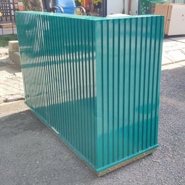 Quầy lễ tân ốp lam màu xanh 1m5 giá rẻ