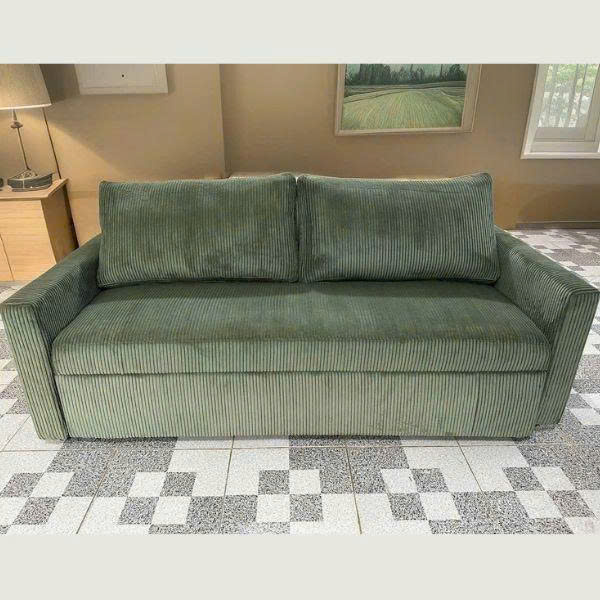 Sofa 2 chức năng nệm vải cao cấp màu rêu