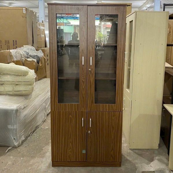 Tủ hồ sơ gỗ MDF nâu 2 cánh thiết kế sang trọng