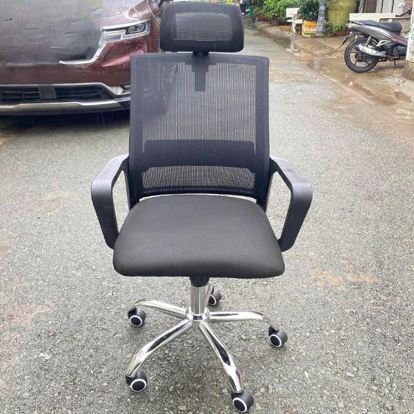 Thanh lý ghế xoay văn phòng lưng lưới có tựa đầu tồn kho