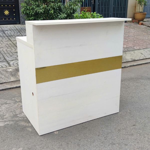 Quầy lễ tân, thu ngân gỗ MDF cũ đẹp