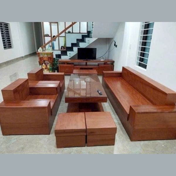 Thanh lý bộ salon gỗ cao cấp sang trọng 7 món