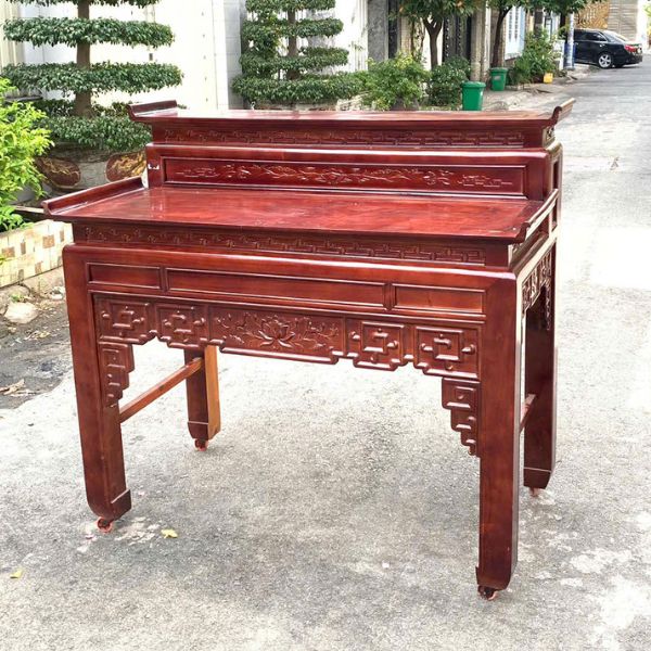 Bàn thờ đứng gỗ Án Giang triện sen chất lượng cao