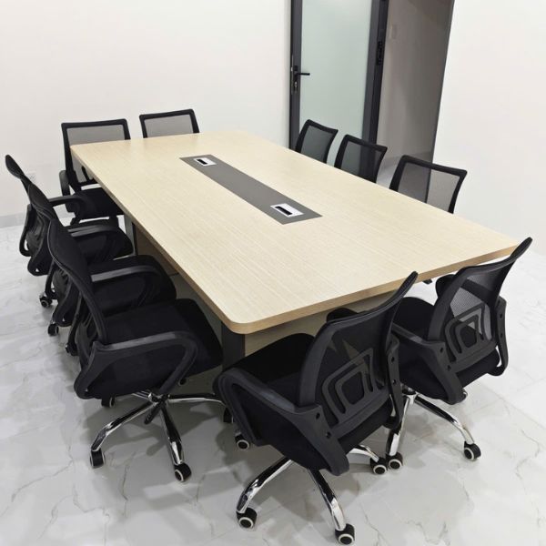 Bộ bàn họp gỗ MDF hiện đại kèm ghế xoay mới 99%