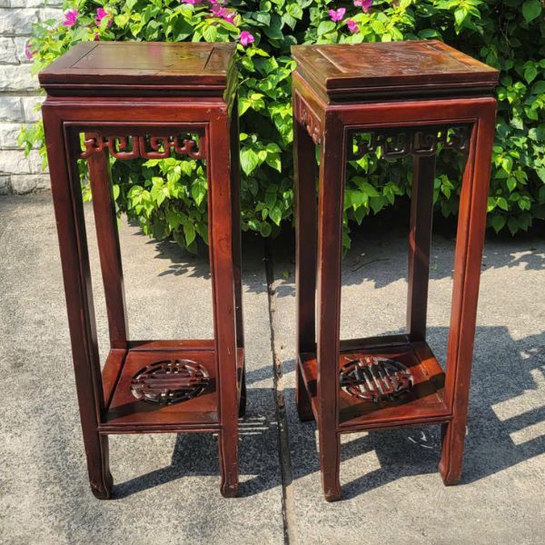 Đôn chiện vuông kê tượng phòng khách gỗ Muồng mới 95%