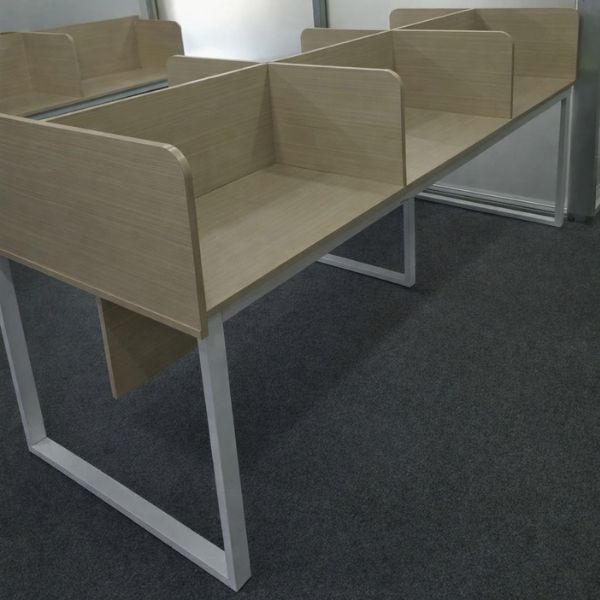 Cụm bàn làm việc 6 chỗ vách ngăn gỗ như mới