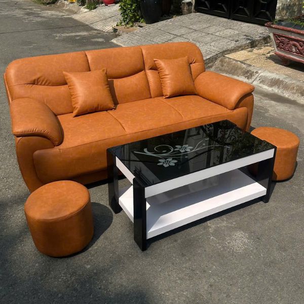 Sofa da phòng khách sang trọng tồn kho