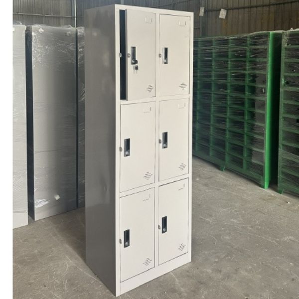 Tủ sắt locker văn phòng 6 ngăn mới 99% giá tốt