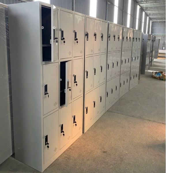 Thanh lý tủ sắt locker 9 cánh mở thêm ngăn hiện đại