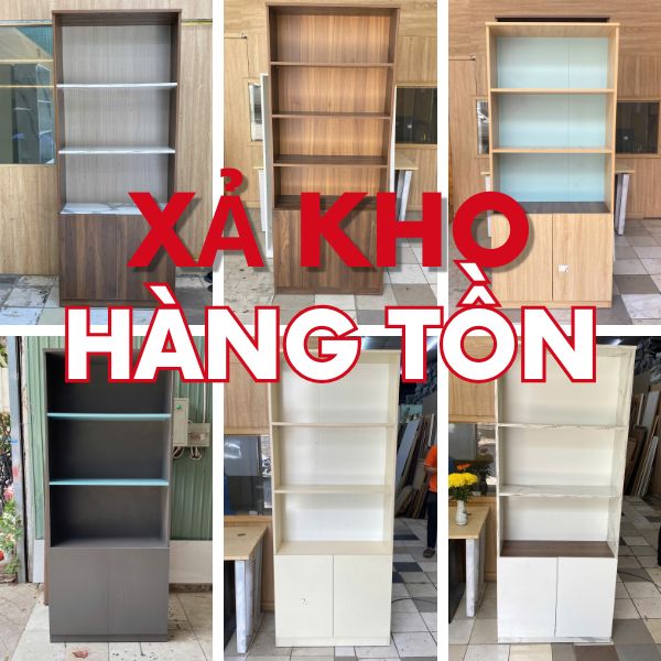 Thanh lý tủ kệ gỗ trưng bày 80cm tồn kho