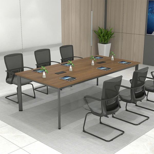 Bàn họp 2m4 chân sắt hình Elip cao cấp tồn kho